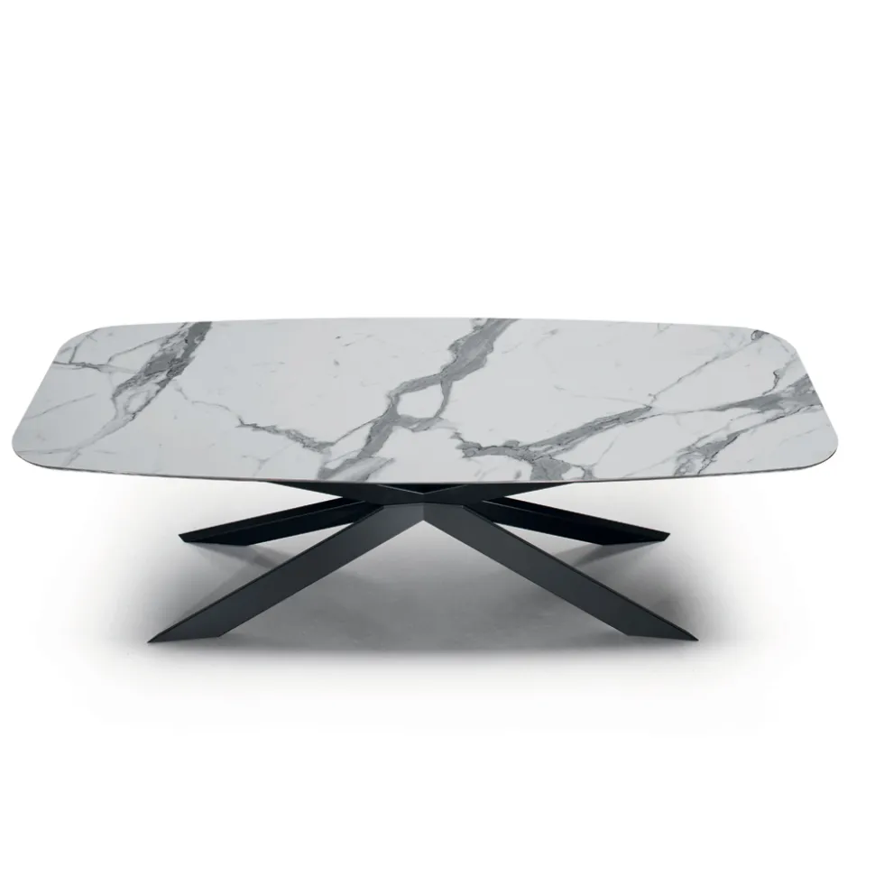 Tavolo da Pranzo a Botte in Laminato Effetto Marmo Made in Italy - Grotta