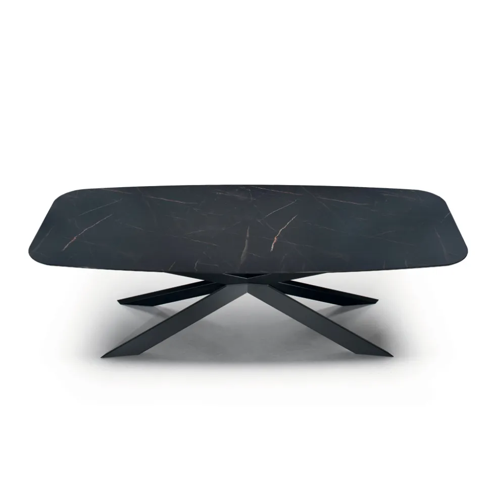 Tavolo da Pranzo a Botte in Laminato Effetto Marmo Made in Italy - Grotta