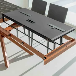 Tavolo da Pranzo Allungabile con Struttura in Metallo Made in Italy - Elastico