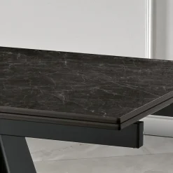 Tavolo da Pranzo Allungabile in Metallo e Vetroceramica Made in Italy - Circe
