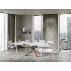 Tavolo da Pranzo Allungabile Fino a 440 cm Piano in Legno Made in Italy - Boan