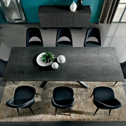 Tavolo da Pranzo Allungabile Fino a 278 cm in Laminam Made in Italy - Settimmio