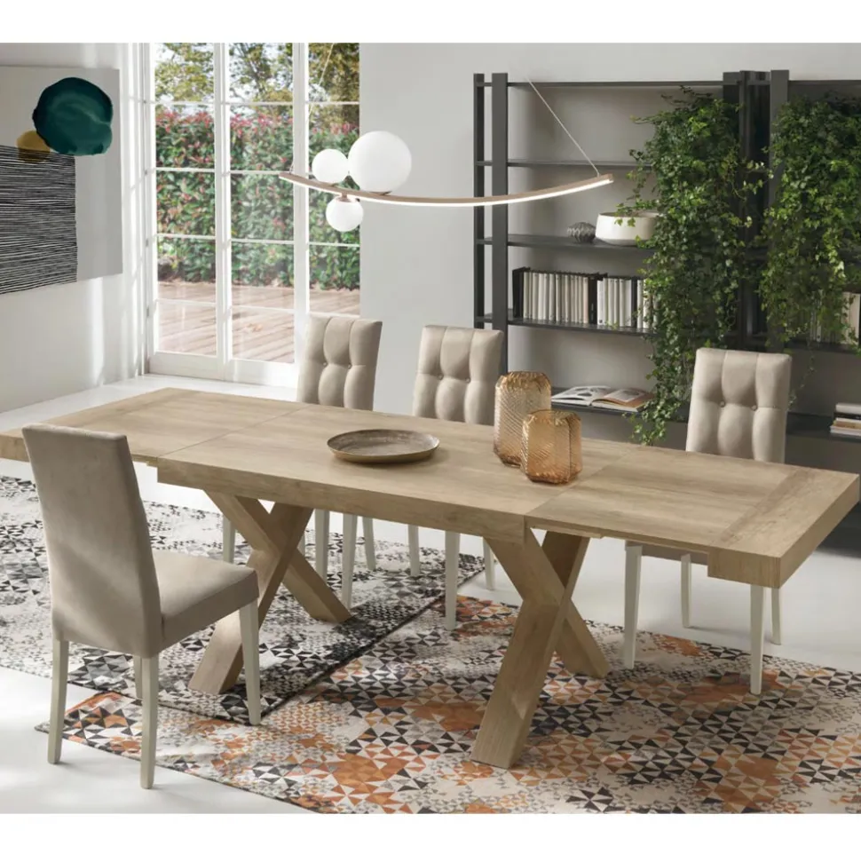 Tavolo da Pranzo Allungabile a 260 cm Effetto Legno Made in Italy - Lenova