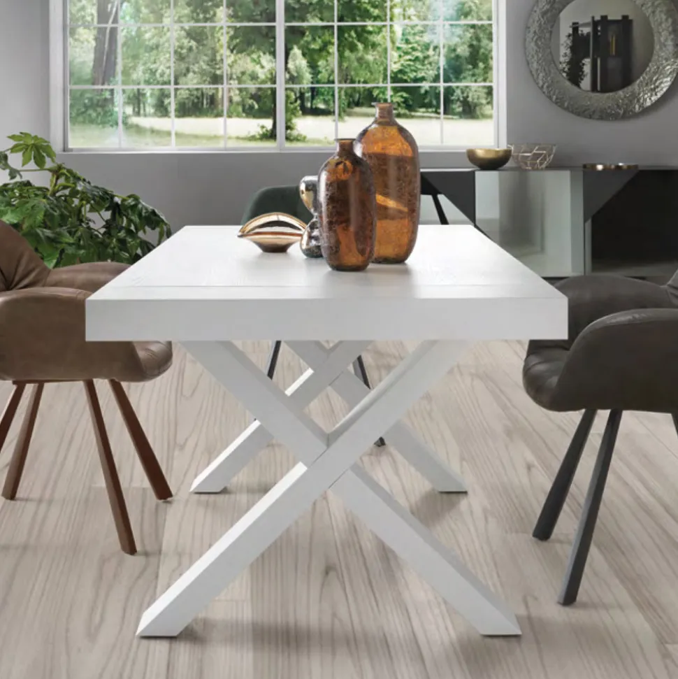 Tavolo da Pranzo Allungabile a 260 cm Effetto Legno Made in Italy - Lenova