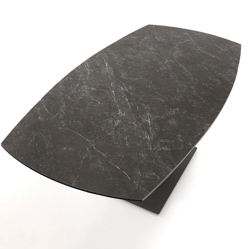 Tavolo da Pranzo Allungabile Fino a 180 cm in Ceramica e Acciaio - Catone