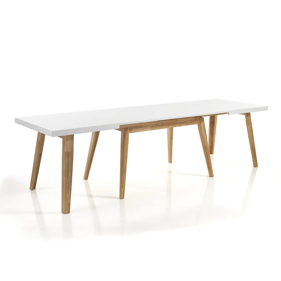 Tavolo da Pranzo Allungabile Fino a 270 cm in Mdf Laccato Bianco - Fedora
