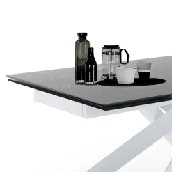 Tavolo da Pranzo Allungabile a 240 cm in Ceramica e Acciaio - Sollievo
