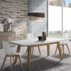 Tavolo da Pranzo Allungabile Fino a 315 cm in Mdf e Legno Massello - Paolo