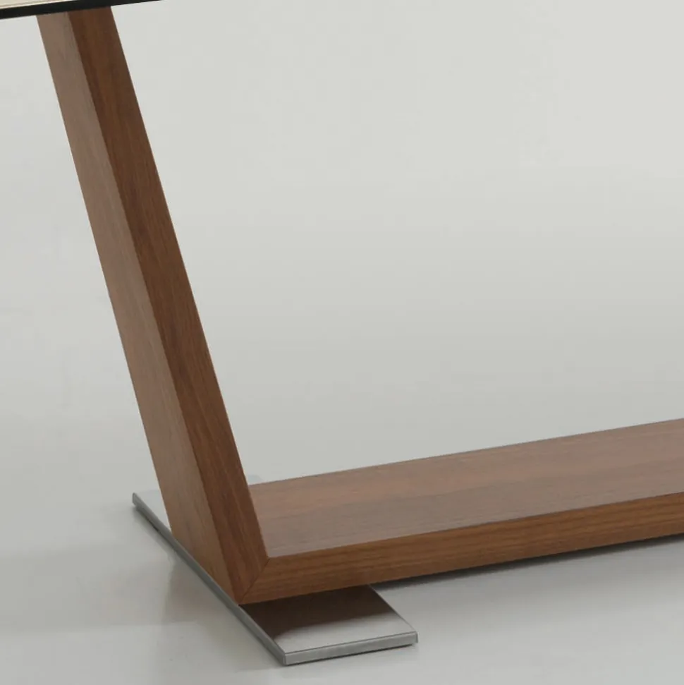 Tavolo da Pranzo Allungabile a 3 m in Ceramica e Gambe in Legno - Cesteo