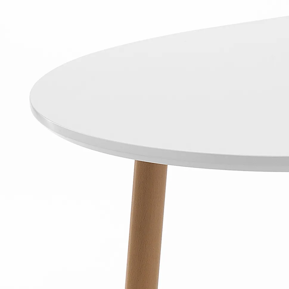 Tavolo da Pranzo Allungabile Fino a 220 cm in Mdf Bianco Opaco - Toledo