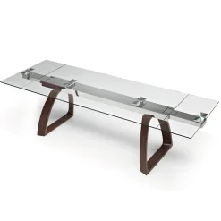 Tavolo da Pranzo Allungabile Fino a 280 cm in Vetro Made in Italy - Antimo