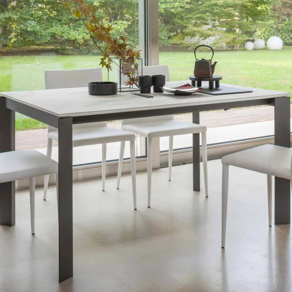 Tavolo da Pranzo Allungabile a 180 cm in Ceramica Made in Italy - Pitagora