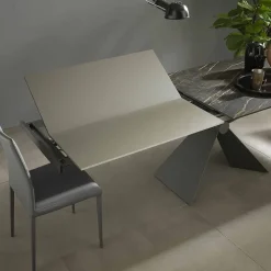 Tavolo da Pranzo Allungabile 298 cm in Metallo e Piano in Ceramica - Anaconda