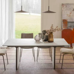 Tavolo da Pranzo Allungabile fino a 280 o 298 cm Piano Ceramica - Nomia