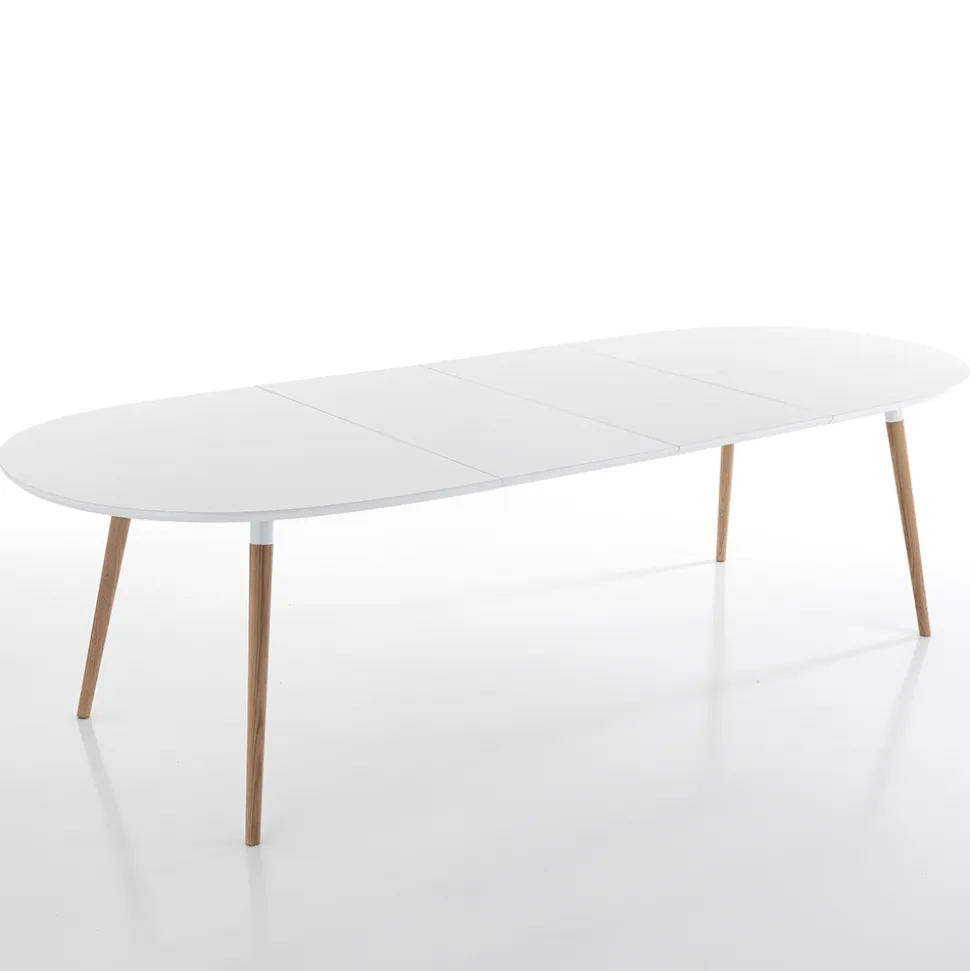 Tavolo da Pranzo Allungabile a 270 cm in Mdf e Legno Massello - Maurizio