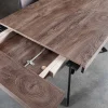 Tavolo da Pranzo Allungabile Fino a 260 cm in Legno Nobilitato e Metallo - Lukas