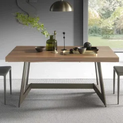 Tavolo da Pranzo Allungabile Fino a 160 cm in Legno Made in Italy - Eugenia