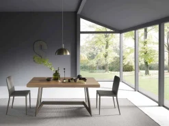 Tavolo da Pranzo Allungabile Fino a 160 cm in Legno Made in Italy - Eugenia