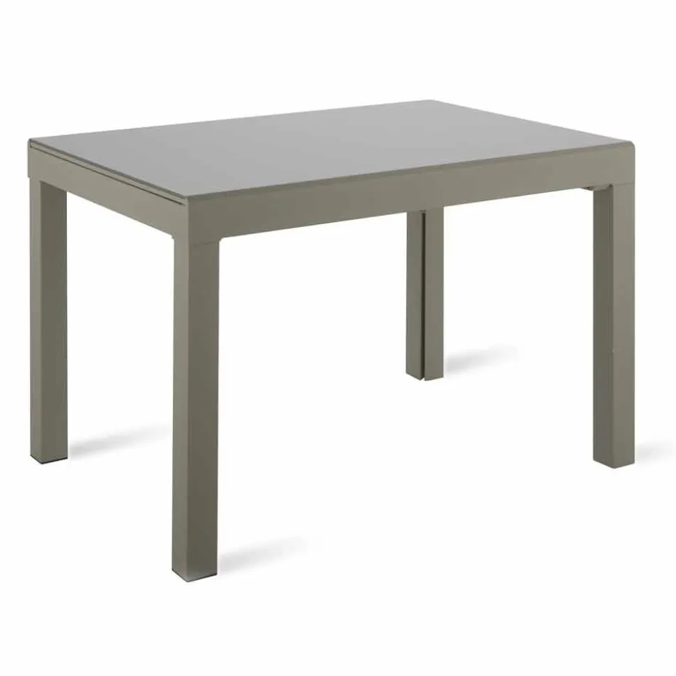 Tavolo da Pranzo Allungabile Fino 350 cm in Vetro, Melaminico e Metallo - Meryl