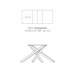 Tavolo da pranzo allungabile in legno melaminico made in Italy,Dionigi
