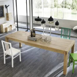 Tavolo da pranzo allungabile fino a 240 cm impiallacciato rovere - Ciro