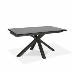 Tavolo da pranzo allungabile in vetro ceramica, l.160/240xp.90 cm, Bacco