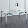 Tavolo da Pranzo Allungabile in Vetro Extrachiaro e Metallo Made in Italy – Sopot