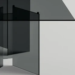 Tavolo da Pranzo con Base e Piano Rettangolare in Vetro Made in Italy - Thommy
