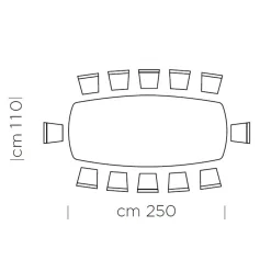 Tavolo da Pranzo con Piano a Botte in Laminato HPL Made in Italy - Settimmio