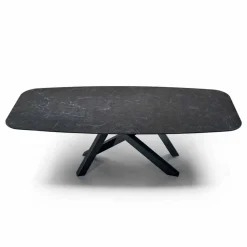 Tavolo da Pranzo con Piano in Ceramica Made in Italy Pregiato - Settimmio