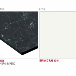 Tavolo da Pranzo con Piano in Hpl e Base in Metallo Made in Italy - Aresto
