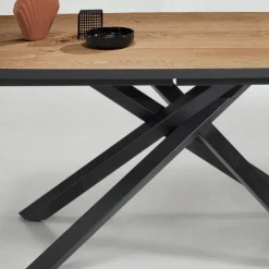 Tavolo da Pranzo con Piano in Rovere Impiallacciato Made in Italy - Antonino