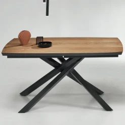 Tavolo da Pranzo con Piano in Rovere Impiallacciato Made in Italy - Antonino