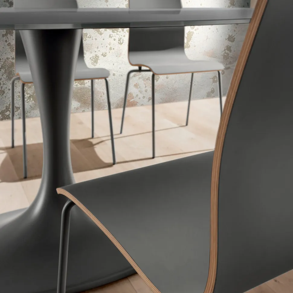 Tavolo da Pranzo con Piano in Vetro Laccato Made in Italy, di Qualità - Brontolo