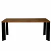 Tavolo da pranzo design in noce naturale design, L200xP100cm, Yvonne