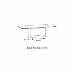 Tavolo da Pranzo di Design Allungabile Ceramica e Metallo Made in Italy – Moro