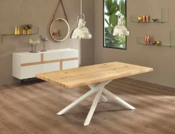 Tavolo da Pranzo di Design in Legno e Metallo Made in Italy - Skipper