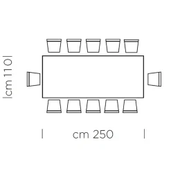 Tavolo da Pranzo in Fenix Grigio e Acciaio Laccato Made in Italy - Settimmio