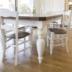 Tavolo da Pranzo in Frassino e 4 Sedie Incluse Made in Italy