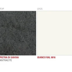 Tavolo da Pranzo in Laminam con Struttura in Alluminio Made in Italy - Bavaria