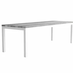 Tavolo da Pranzo in Legno e Alluminio da Esterno di Design Moderno - Gange