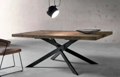 Tavolo Da Pranzo in Legno Massello Made in Italy - Oncino