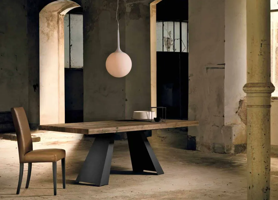 Tavolo da Pranzo in Legno Massello Made in Italy – Zerba