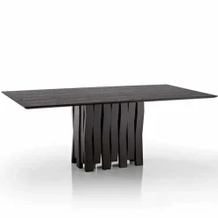 Tavolo da pranzo in legno Mdf di design made in Italy, Egisto