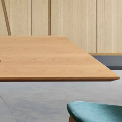 Tavolo da pranzo in legno MDF e metallo moderno made in Italy, Dionigi