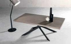 Tavolo da Pranzo in Legno Rovere e Metallo Made in Italy - Oncino
