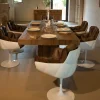 Tavolo da Pranzo in Legno Tropicale Riciclato con Doppio Basamento - Slide