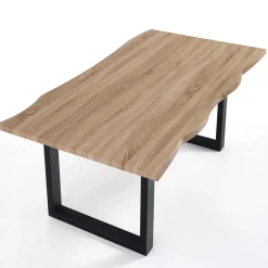 Tavolo da Pranzo in Mdf con Gambe in Acciaio Verniciato Nero - Ghepardo