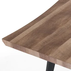 Tavolo da Pranzo in Mdf Finitura Rovere e Acciaio Nero Opaco - Gherardo