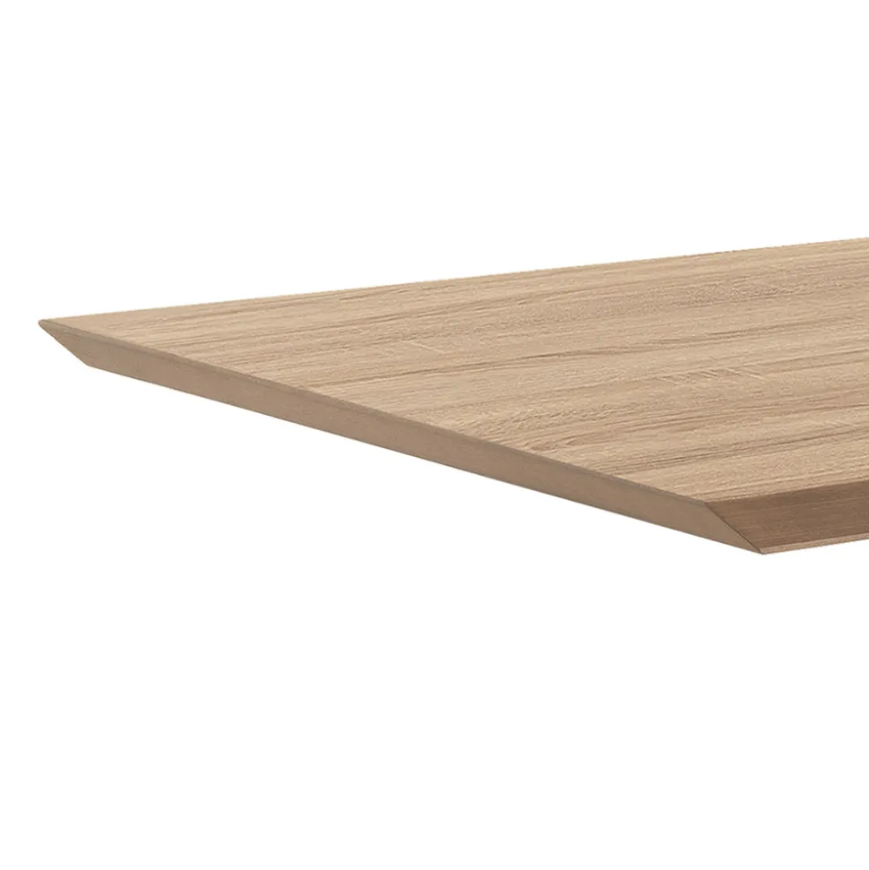 Tavolo da Pranzo in Mdf Finitura Rovere e Metallo Nero Opaco - Notino